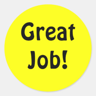 Underbart jobb! REward-dekal Runt Klistermärke