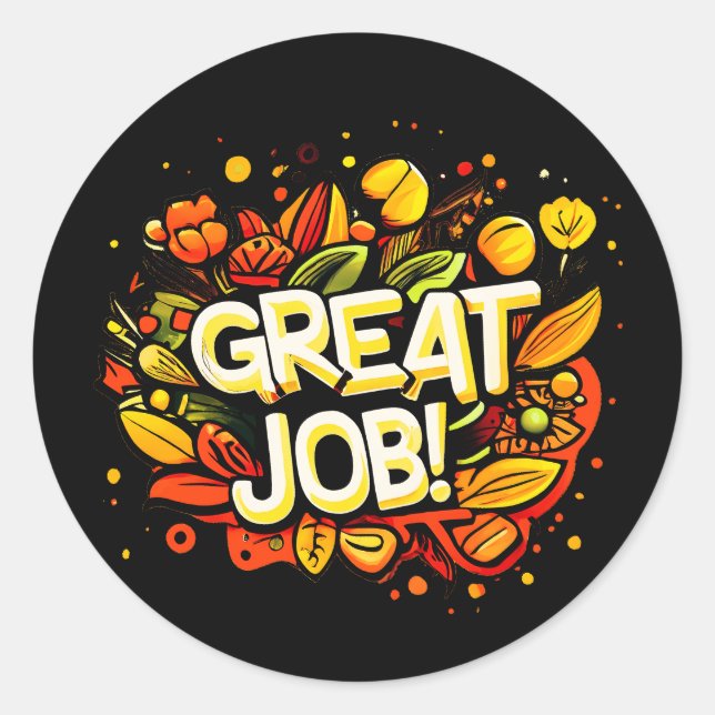 Underbart jobb runt klistermärke (Framsida)