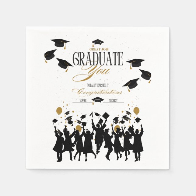 Underbart jobb, Student! Dags att fira Party Pappersservett (Framsidan)