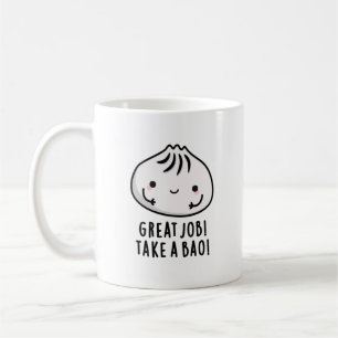 Underbart jobb ta en Bao Funny Dimsum Pun Kaffemugg