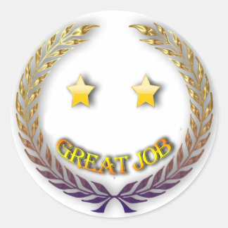 Underbart jobbmärke runt klistermärke