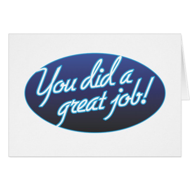 Underbart jobbvikningkort hälsningskort (Framsidan Horizontal)