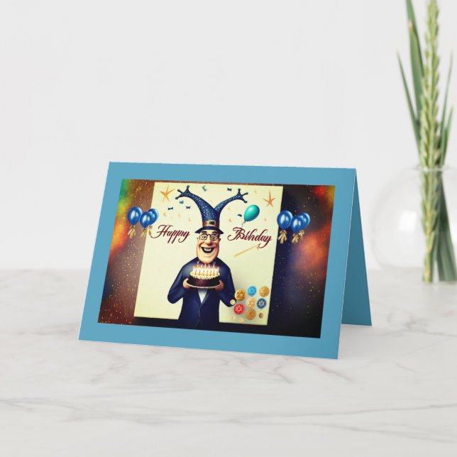 Underbart judisk födelsedagskort kort (Framsida)