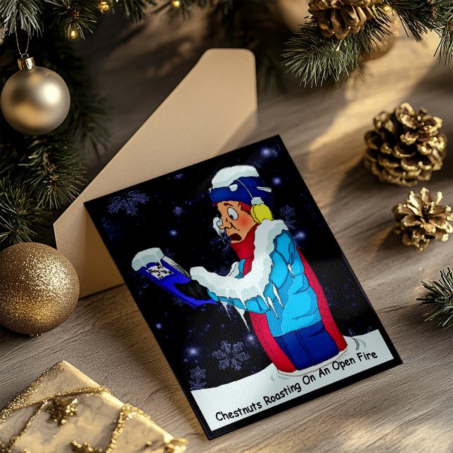 Underbart julCaroler Helgdag Postcard Helg Vykort (Funny Christmas Caroler Holiday Postcard)