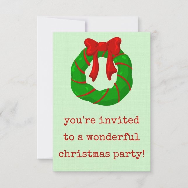 Underbart julfest - inbjudan (Framsida)