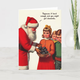 Underbart julkort - Vintage Santa Painting Helgkort