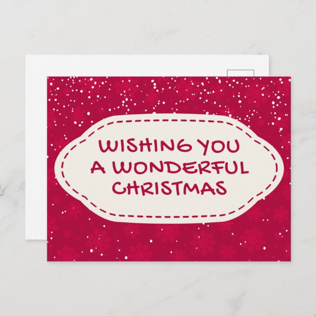 Underbart julkort vykort (Fram/baksida)