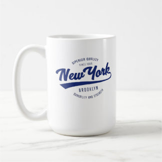 Underbart kaffe mugg med NEW YORK-bricka