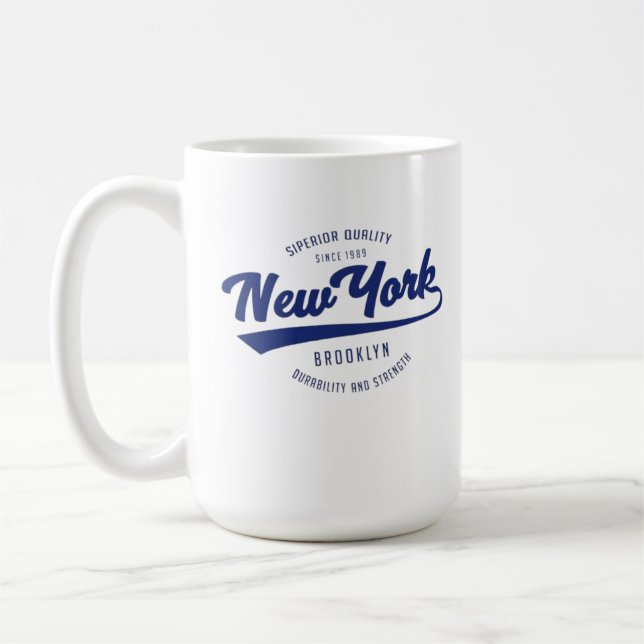 Underbart kaffe mugg med NEW YORK-bricka (Vänster)