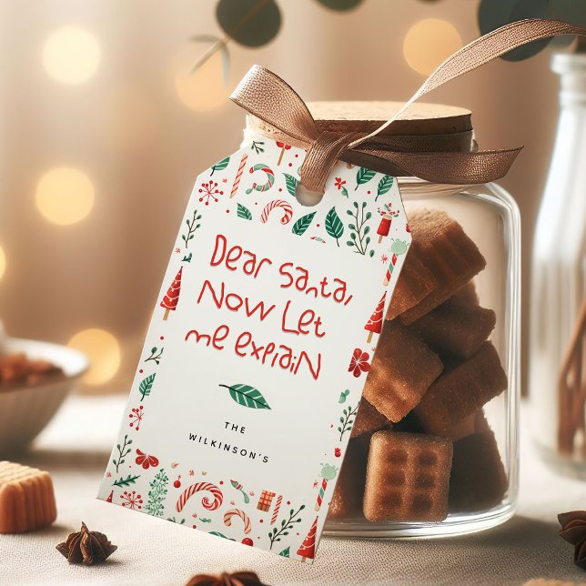 Underbart Kära jultomten jul Presentetikett (Skapare uppladdad)