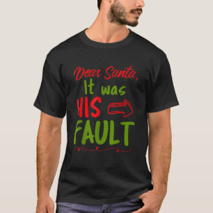 Underbart Kära Santa God jul Naughty Elf Famil T Shirt