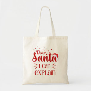 Underbart Kära tomten, jag kan förklara jul Tygkasse