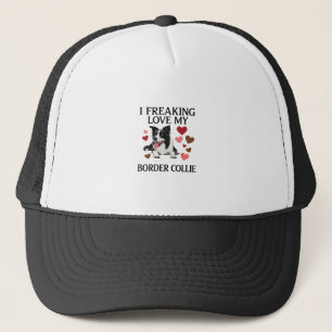 Underbart kärlek Border Collie Hund Hjärtan_1 Keps