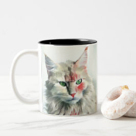 Underbart Katt Två-Tonad Mugg