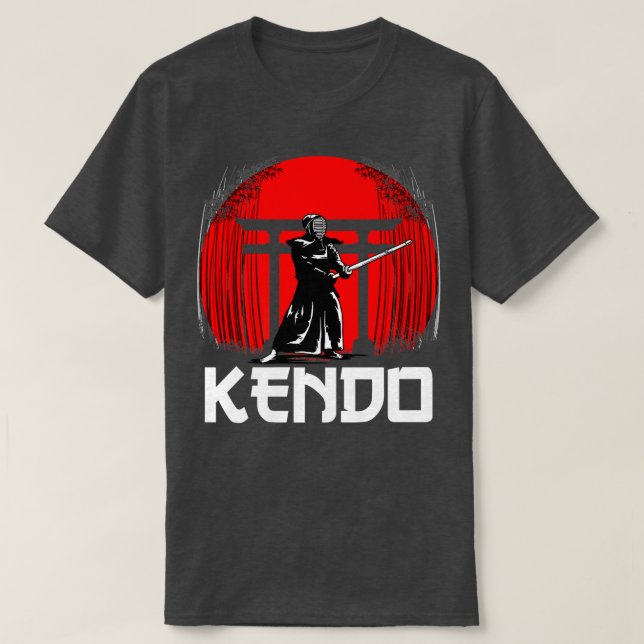 Underbart Kendo Samurai Design Japan Warrior Sword T Shirt (Design framsida)