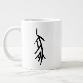 Underbart kinesiskt Zodiac-Gris-#001- Jumbo Mugg