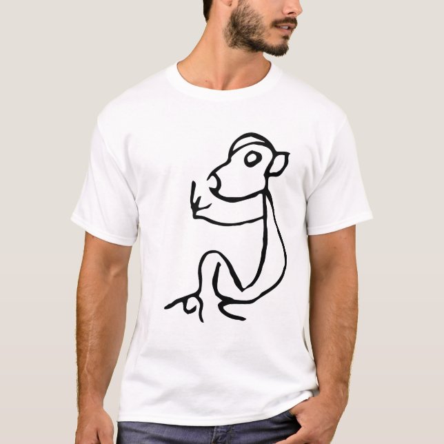 Underbart kinesiskt Zodiac-Monkey-#001-01- T-Shirt (Framsida)