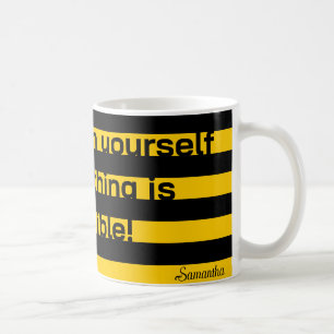 Underbart klassisk Humla Rand stripe Mönster Kaffemugg