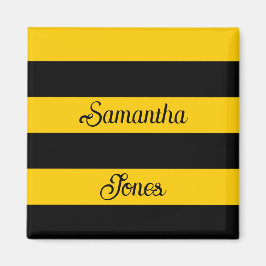 Underbart klassisk Humla Rand stripe Mönster Magnet