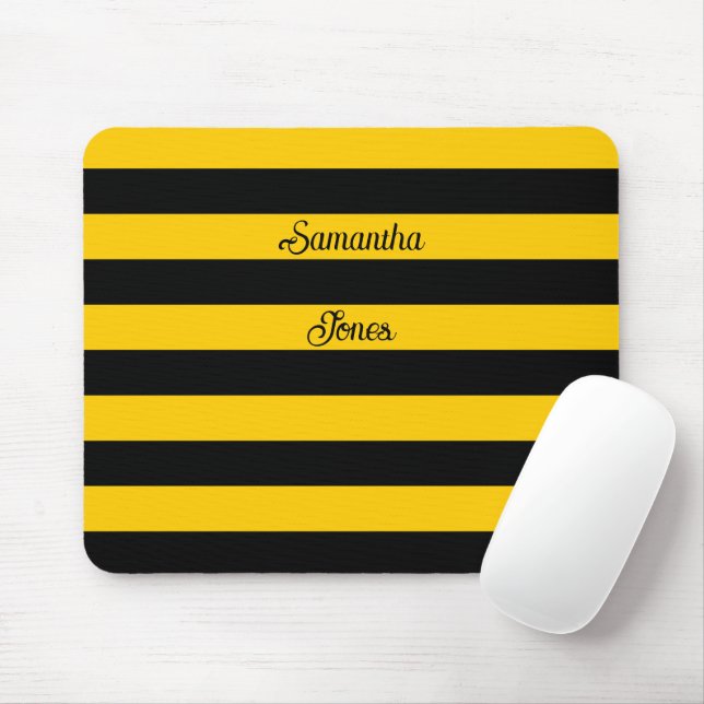 Underbart klassisk Humla Rand stripe Mönster Musmatta (Med mus)