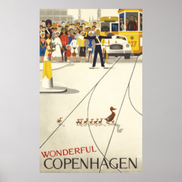 Underbart Köpenhamn Vintage resor Poster