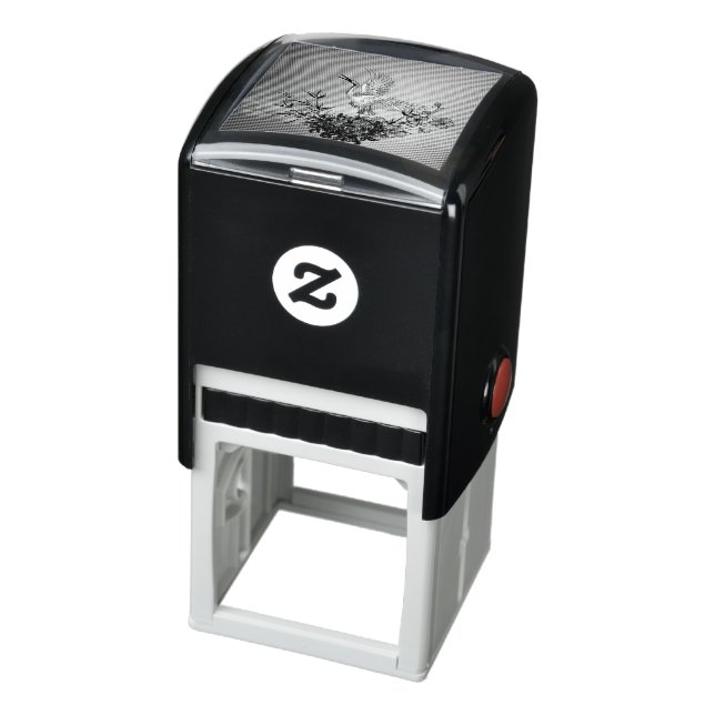 Underbart kran med blommor självfärgande stämpel (Produkt)