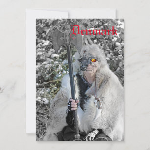 Underbart kvinnliga krigare, Danmark, plattkort! Julkort