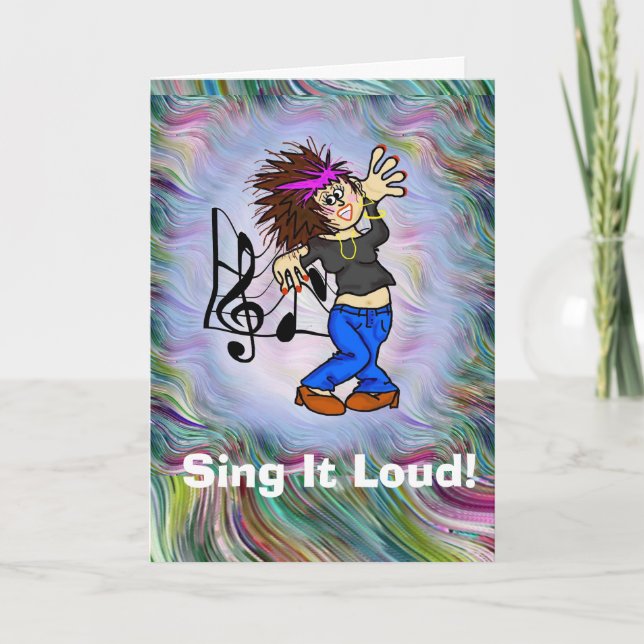 Underbart kvinnligt Sten-födelsekort Kort (Framsida)