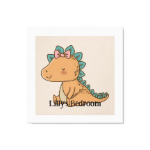 Underbart Little Girl Dinosaur - Cute Dino Design