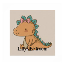 Underbart Little Girl Dinosaur - Cute Dino Design