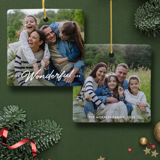 Underbart liv två bilder - en enkel jul julgransprydnad keramik (Skapare uppladdad)