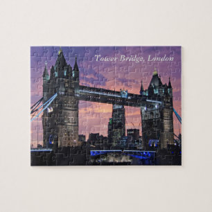 Underbart London England Torn Bridge i natt Pussel