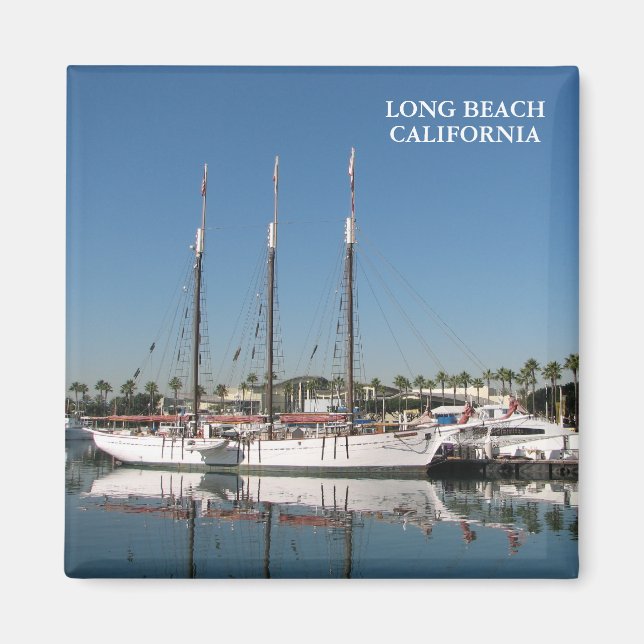 Underbart Long Beach Magnet! Magnet (Framsidan)
