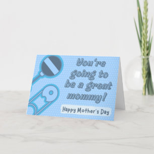 Underbart Mamma-to-be-Mors dag-kort Tack Kort