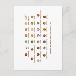 underbart Mat som hjälper till att sänka högt blod Vykort