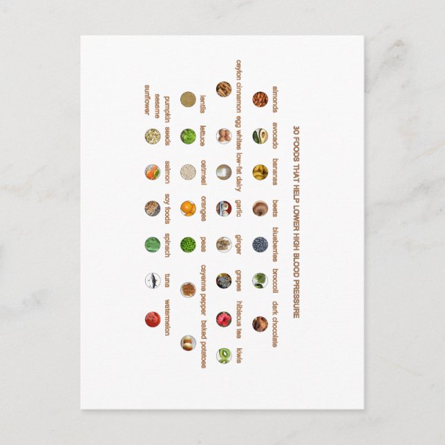 underbart Mat som hjälper till att sänka högt blod Vykort (Framsida)