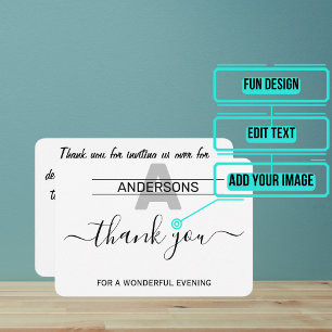 Underbart matdagskort - tack