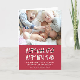 Underbart Modern Gott nytt år Red Helgdag Card Helgkort