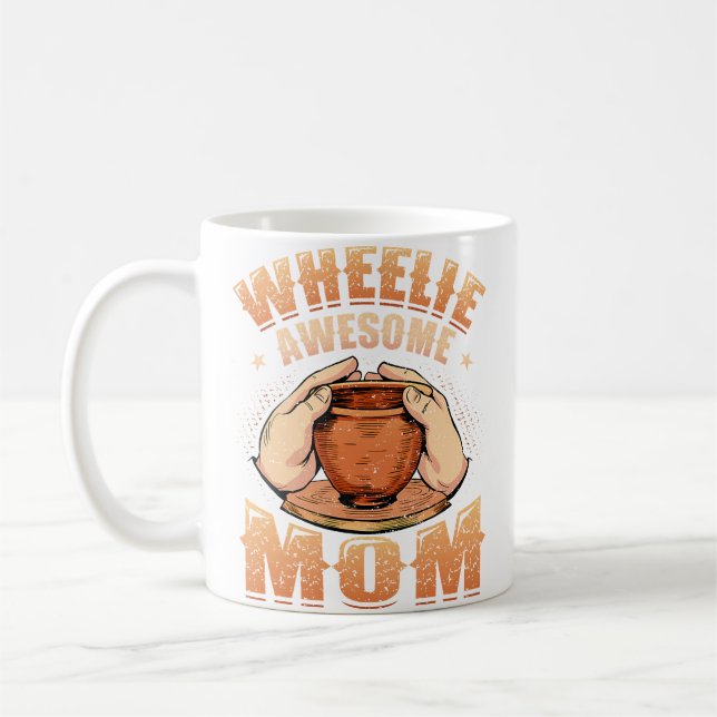 Underbart Mom Ler Keramik Konstnär Kvinnor Kruka Kaffemugg (Vänster)