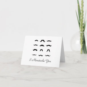 Underbart Moustachesvalentin kort för dag
