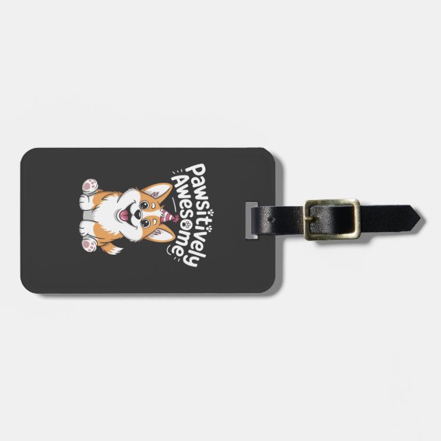 Underbart Mysig Corgi Födelsedagsdress för Hundar Bagagebricka (Horisontell Framsida)