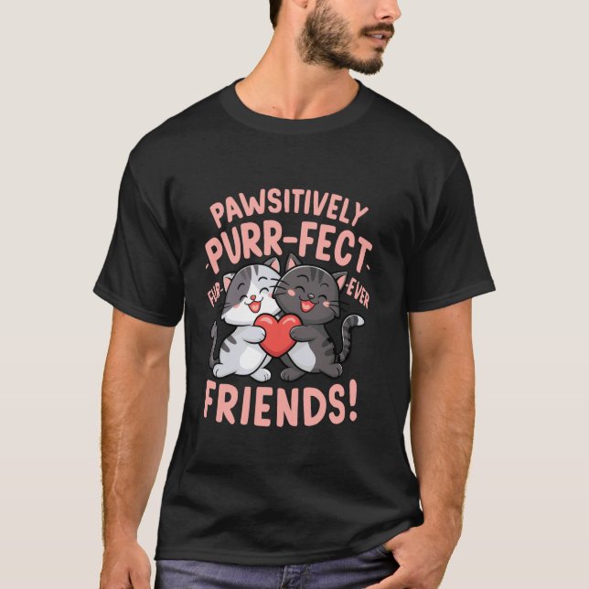 Underbart mysig design för kattvänner t shirt (Framsida)