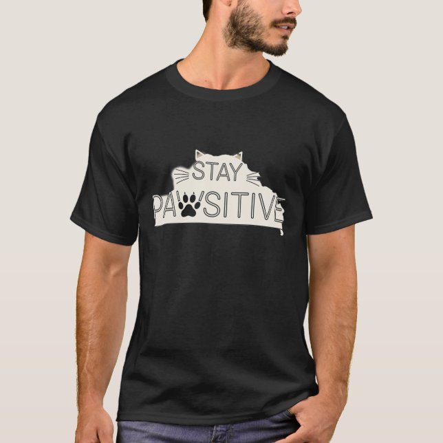 Underbart Mysig Svart Katt-Mamma T Shirt (Framsida)