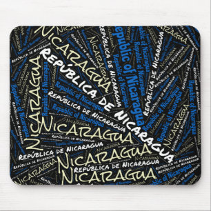 Underbart Nicaragua Flagga Färg Patriotic Musmatta