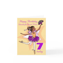 Underbart Niece ballerina-födelsedagskalkkort