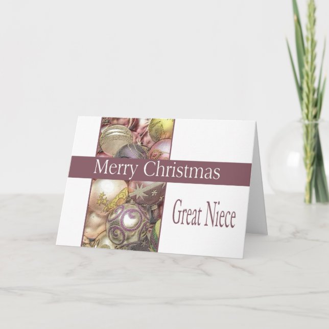 underbart niece God jul-kort Helgkort (Framsida)