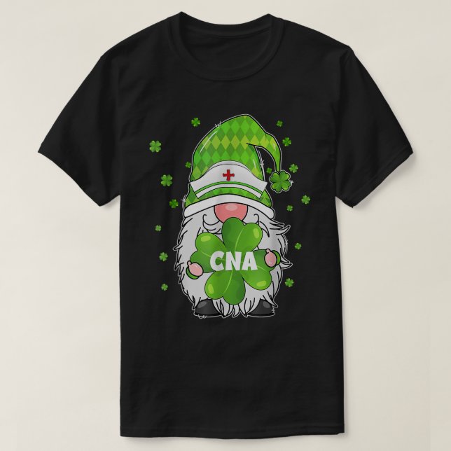 Underbart nome med Shamrock CNA Nurse St Patricks  T Shirt (Design framsida)