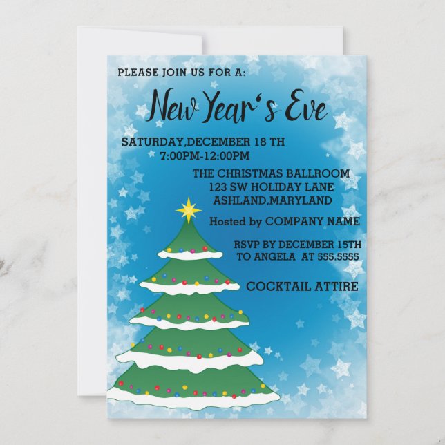 Underbart, nyårsinbjudan till Fantastisk Inbjudningar (Framsida)