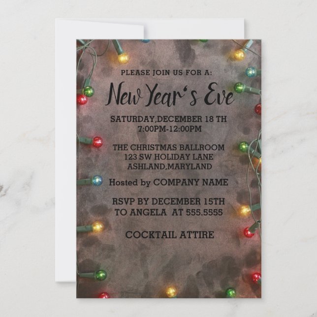 Underbart, nyårsinbjudan till Fantastisk Lökar Inbjudningar (Framsida)