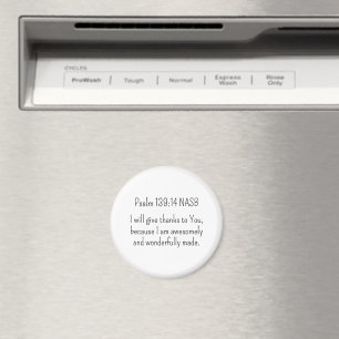 Underbart och Fantastisk Bible Verse Christian Magnet